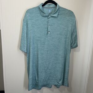 Johnnie-O Featherweight Golf Polo XL Heathered Green EUC